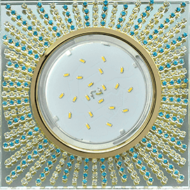 Светильник Ecola GX53 H4 Glass Квадрат со стразами